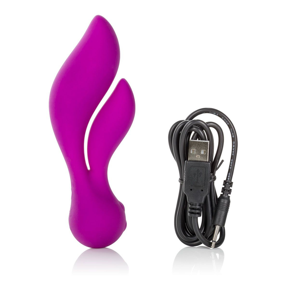 Вибромассажер с лепестками для двойной стимуляции Vr6.5 - 16,5 см. (Цвет: фиолетовый)