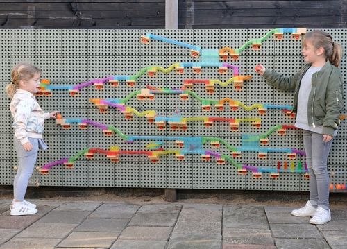 STEM Трек с мячом (кинетический), набор 440 элементов