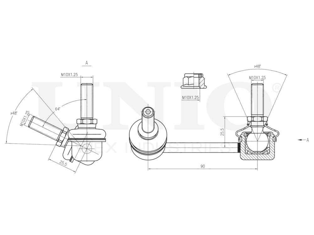 Стойка стабилизатора задняя правая UNIO SSP-50071