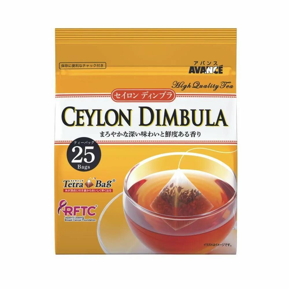 Чай черный Kunitaro Avance Ceylon Dimbula в пакетиках, 25 шт