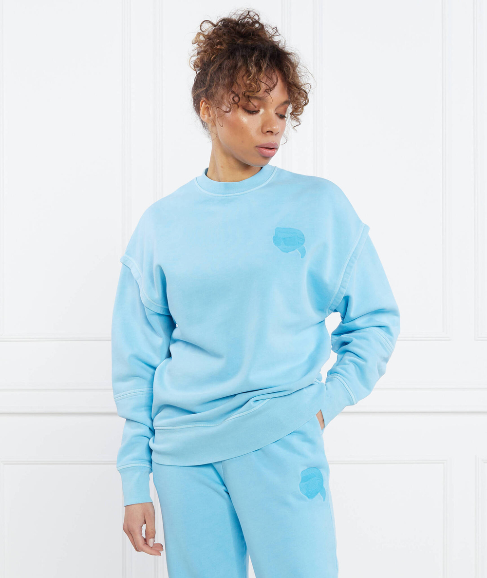 Худи ikonik 2.0 tonal Karl Lagerfeld - голубой(231W1817)