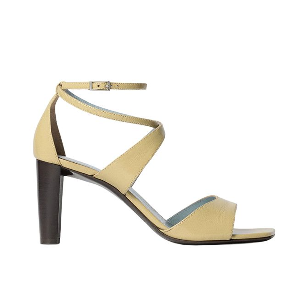 Lemaire Cleanfit Leather One Strap Sandals 8cm Women"s Green