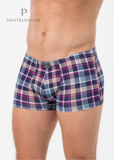 Трусы мужские боксеры для больших мужчин Pantelemone PMHB-1484, клетка разноцветная