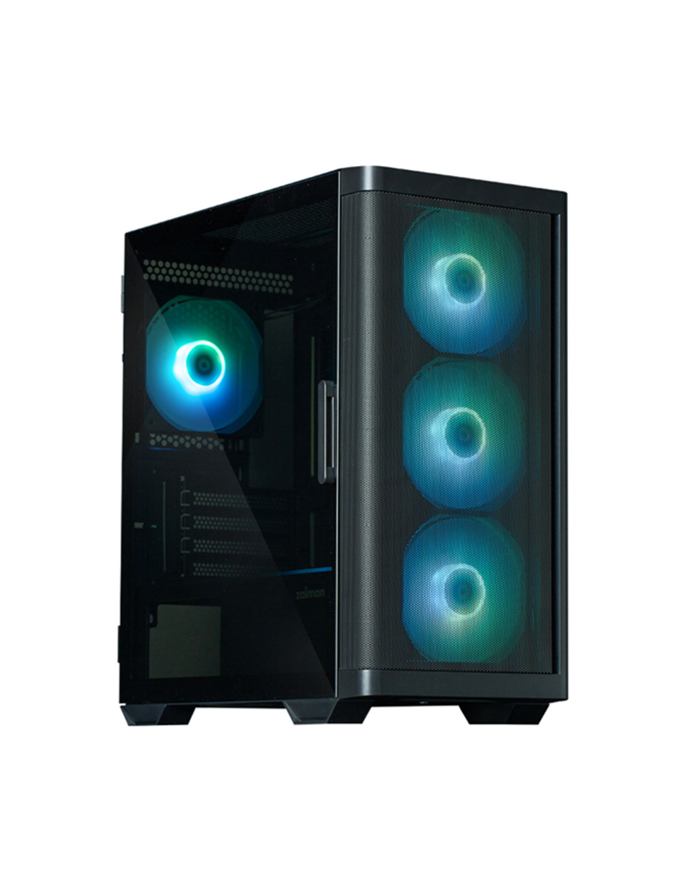 Корпус ZALMAN M4, MATX, BLACK, WINDOW, 1xCombo (3.5'' or 2.5''), 1x3.5", 2x2.5", 1xUSB2.0, 2xUSB3.0, FRONT 3x120mm ARGB, REAR 1x120mm ARGB