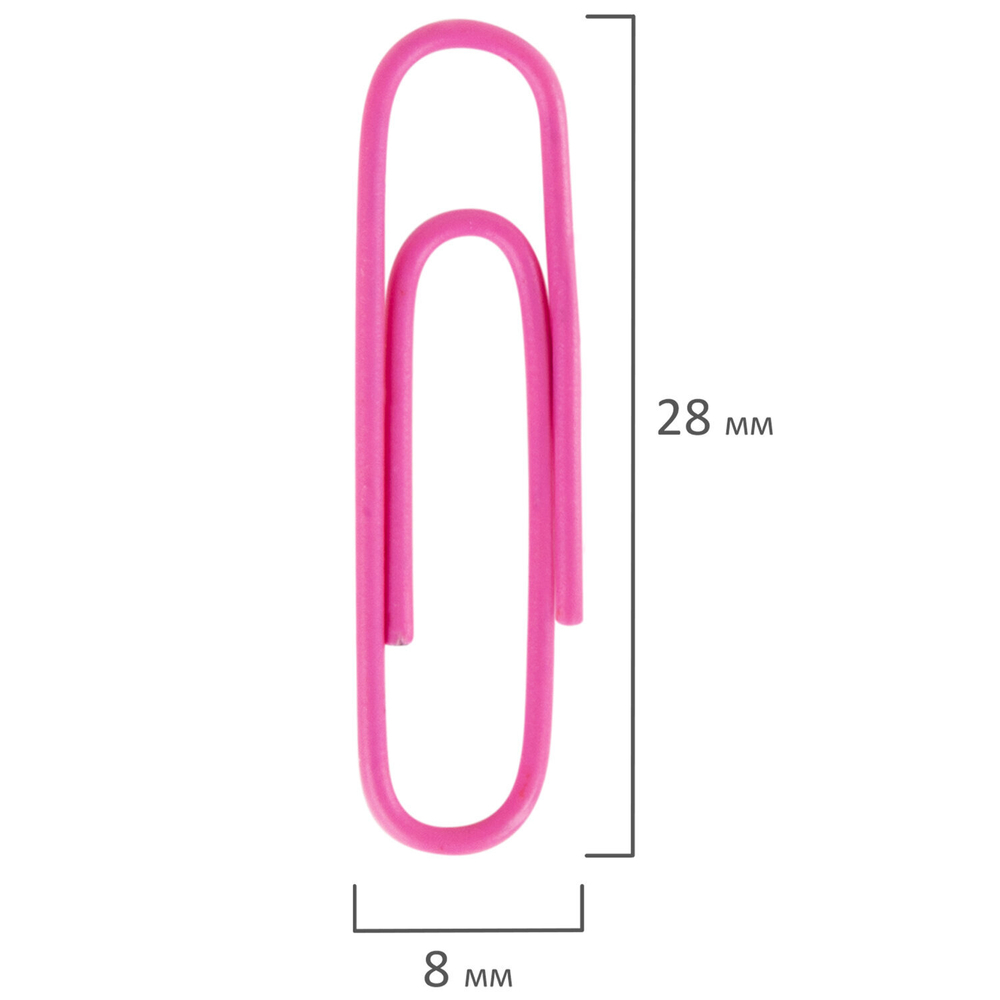 Скрепки EXTRA BRAUBERG 28 мм., 3 упаковки, цветные 100 штук, 271313