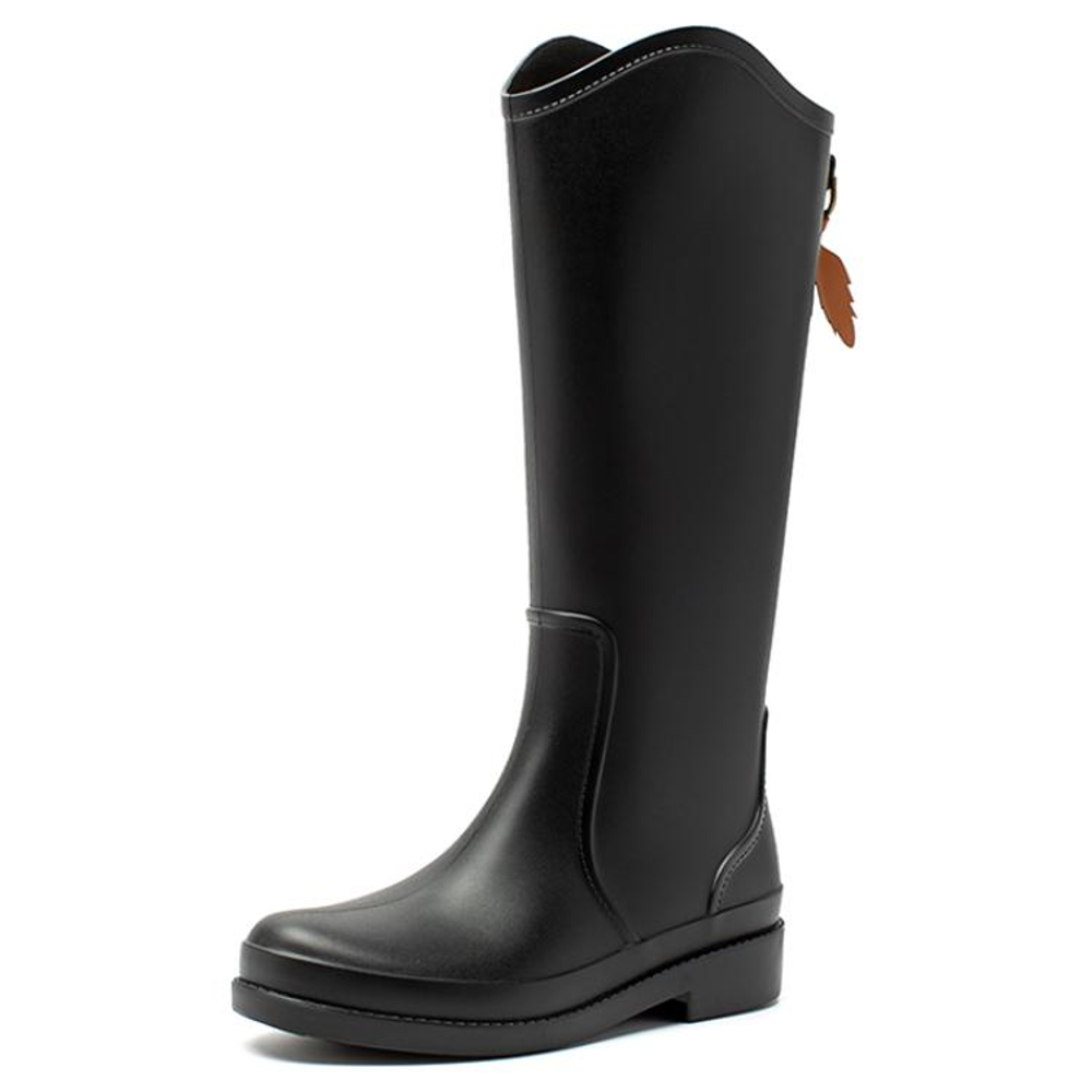 AGSDON PVC Waterproof Slip Resistant Waterproof And Slip Resistant Rain Boots Women"s