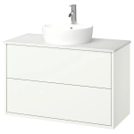 Тумба для ванной  - HAVBÄCK / TÖRNVIKEN /  HAVBАCK / TОRNVIKEN IKEA/ХАВБЕК / ТОРНВИКЕН ИКЕА, 79х102см, белый/черный