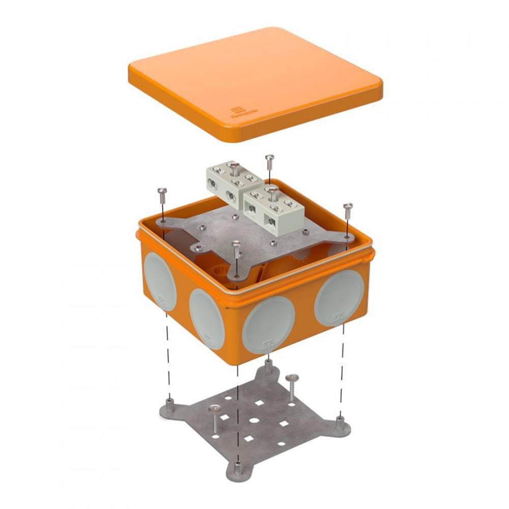 Коробка огнестойкая для о/п 60-0300-FR6.0-4-4-Р Е15-Е60 100х100х50 двухкомпонентная