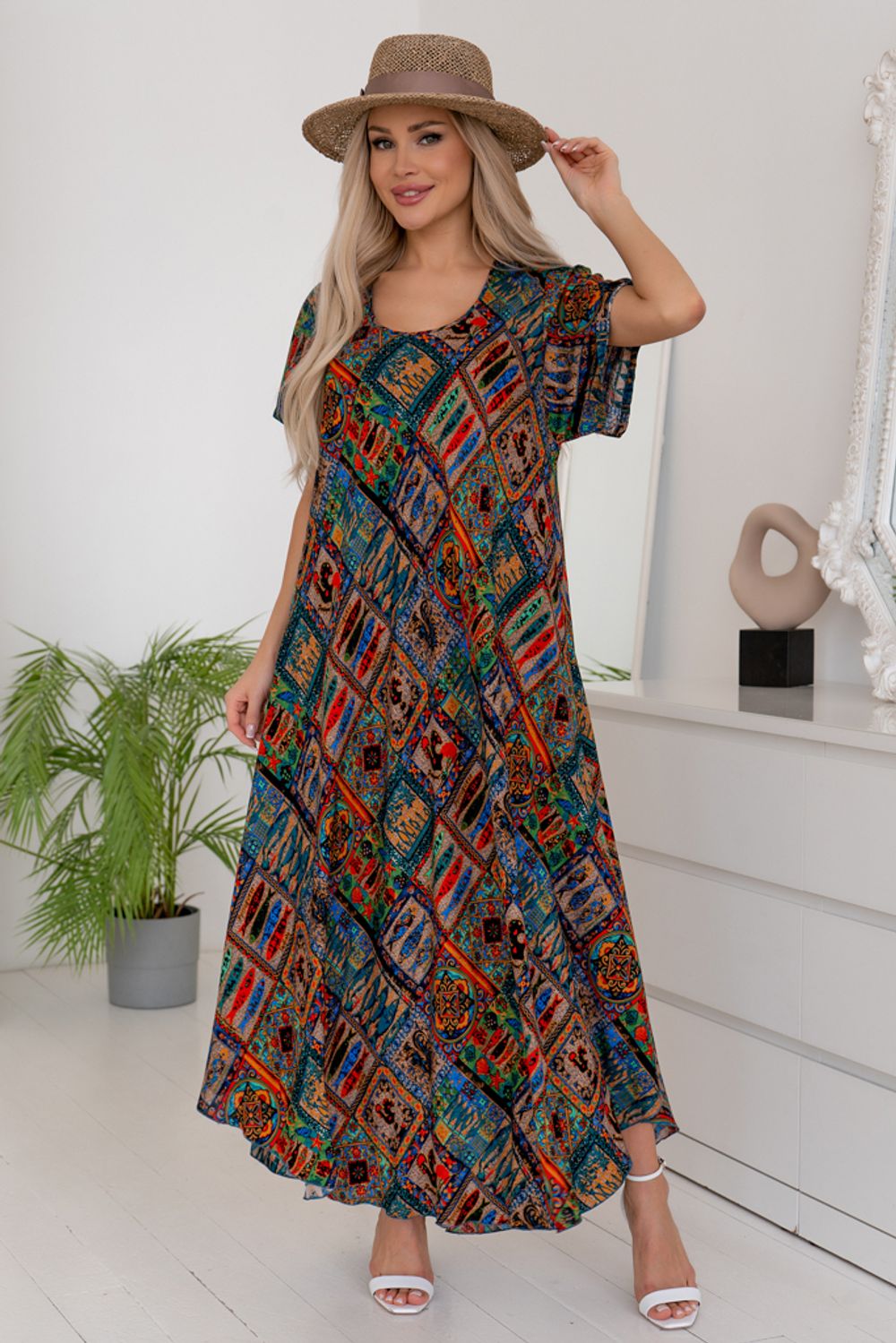 Платье Магия лета (абстракция) Р11-867/5 Nikol (Акция)