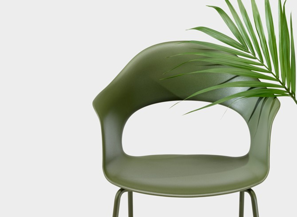 Кресло пластиковое Scab Design Lady B Go Green, оливковый