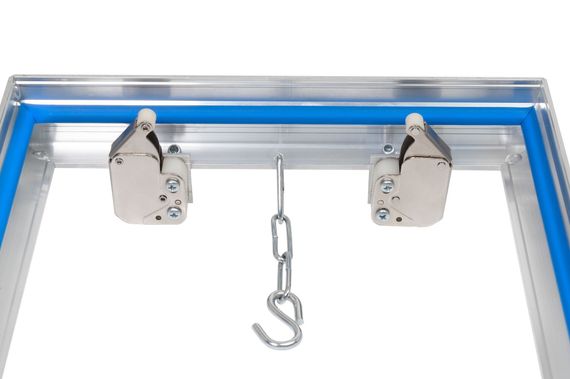 Люк под плитку Базис 500х400 мм (ШxВ, 50х40 см) со съемной дверцей и уплотнителем, алюминиевый