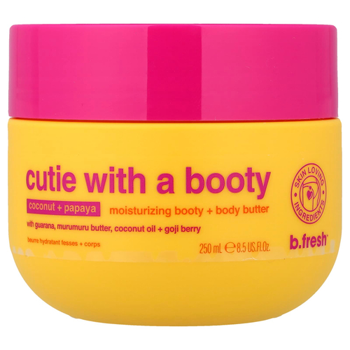 b.fresh, Cutie With A Booty, увлажняющая ягода и масло для тела, кокос и папайя, 250 мл (8,5 жидк. унции)