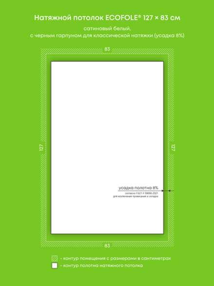 Натяжные потолки 1.1 м2, 3 м2