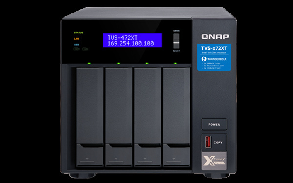 Сетевой накопитель QNAP  TVS-472XT-PT-4G