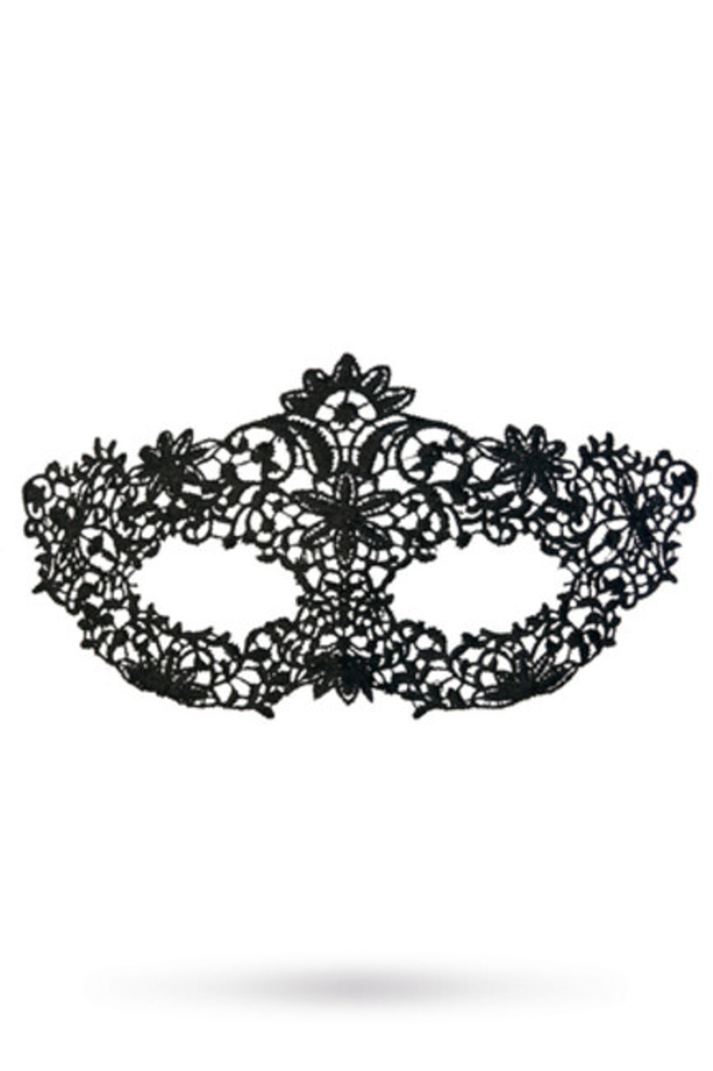 Маска нитяная ажурная на завязочках Королевская вязь (Цвет: черный)