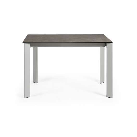 Стол Atta 120 (180) x80 серый керамика Vulcano Ash