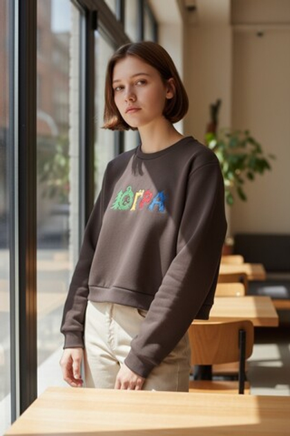 Свитшот укороченный "таежный" начес