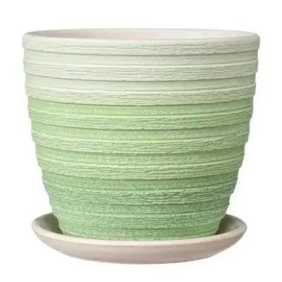 Горшок керамический Букле зеленый крокус №2