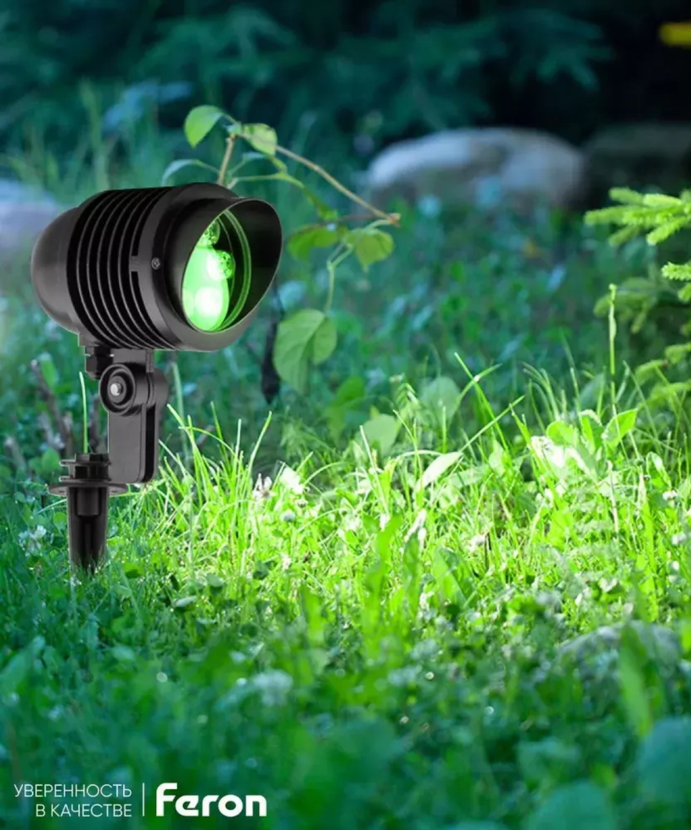 Светильник LED тротуарный (грунтовый) на колышке SP2705 6W зеленый 85-265V IP65 Feron