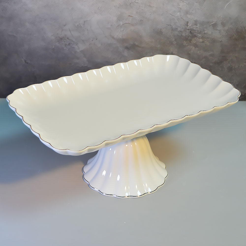 Фруктовница 30,5см на ножке "Золотая линия", 202491