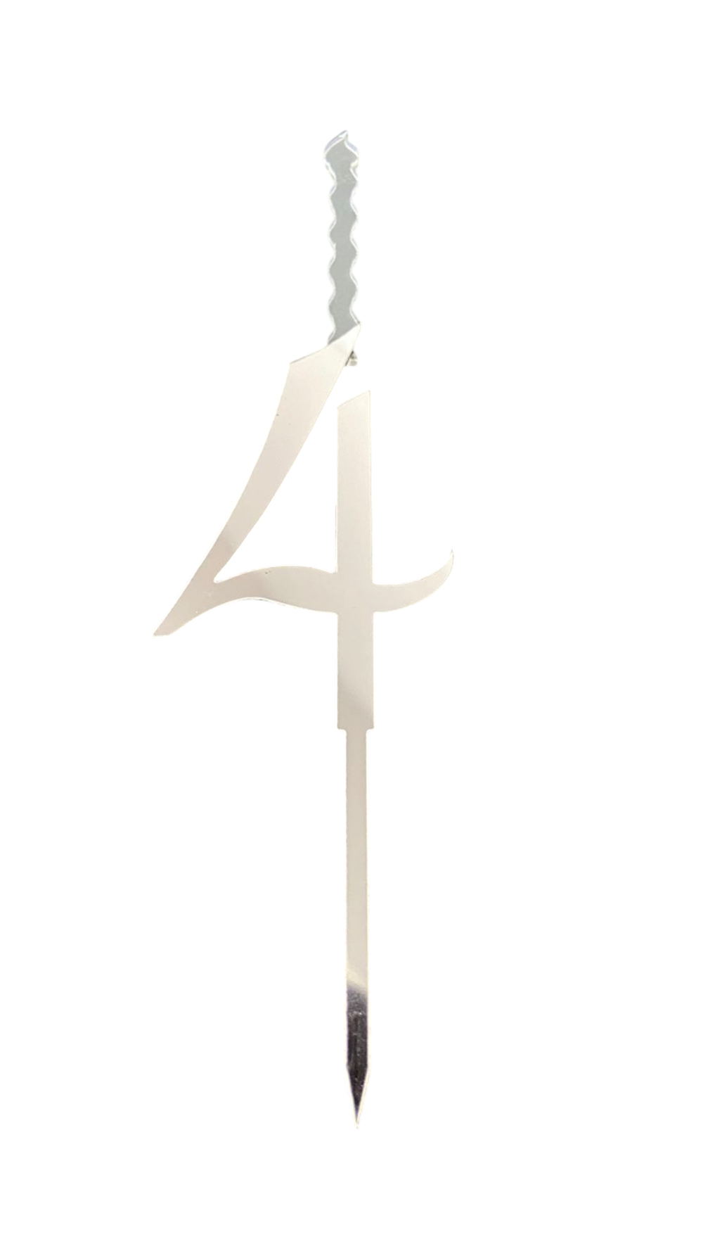 Элегантный топпер-свеча «Цифра 0-9» (серебро)