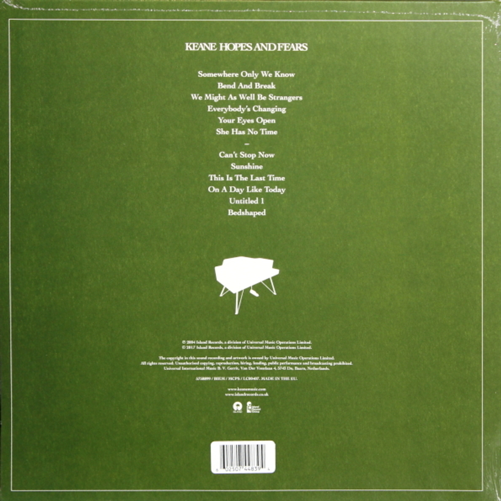 Keane / Hopes And Fears (Coloured Vinyl)(LP)