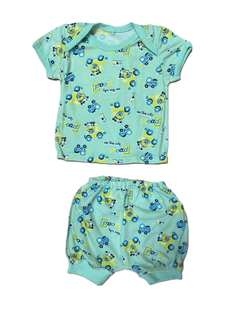 Костюм футболка - лодочка +пыжики(трусы на памперс) из кулирки (100% хлопок) на рост 62 см