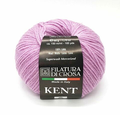 Пряжа Kent FILATURA DI CROSA 100% шерсть цв. 19 сиреневый