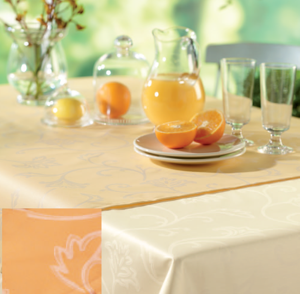 Скатерть круглая 160 Curt Bauer Bella оранжевый