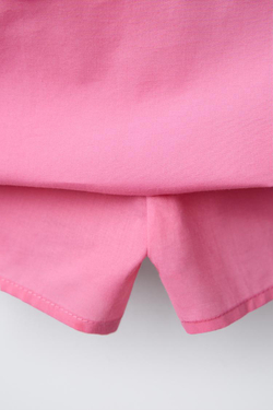 ZARA ЮБКА-ШОРТЫ С ЦВЕТОЧНЫМ ПРИНТОМ, РОЗОВЫЙ