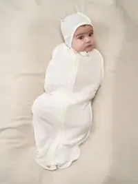 Пеленка-кокон "Молоко" из ажурного хлопка 0+