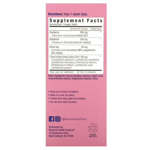 Her Own, UTI, 30 растительных таблеток