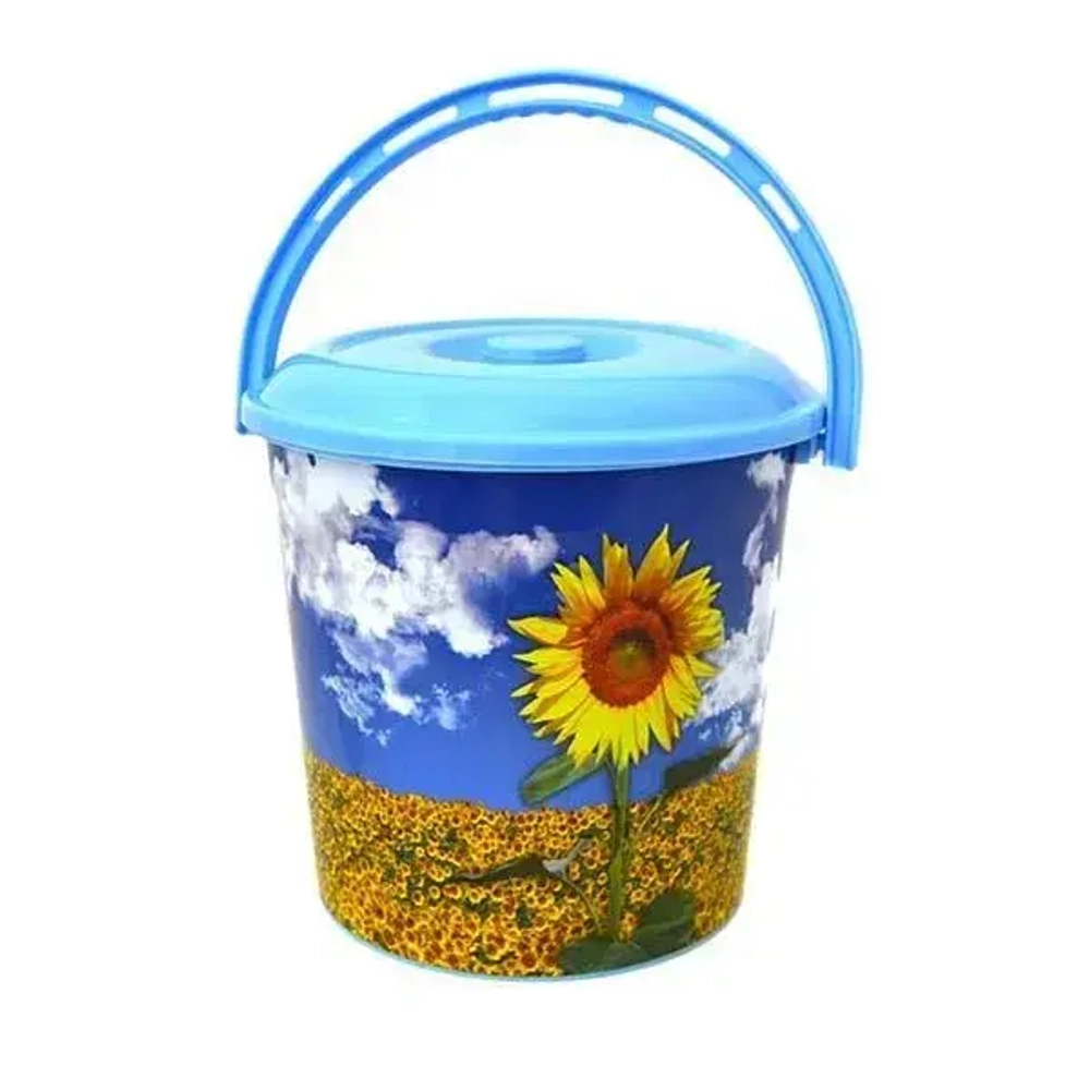 Ведро с крышкой 10л Латте