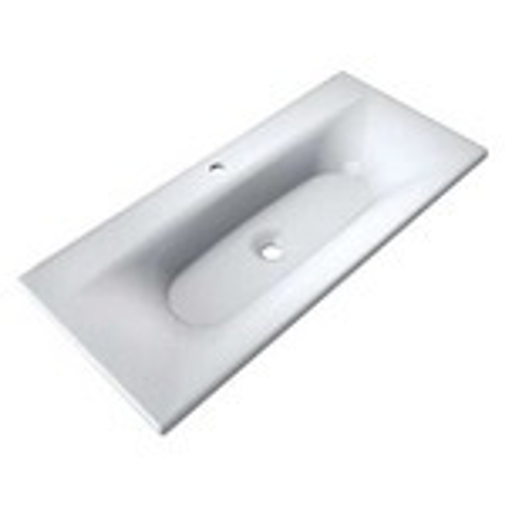 Тумба Палермо 50, вар 2, цвет белый, левая (раковина FRAME)