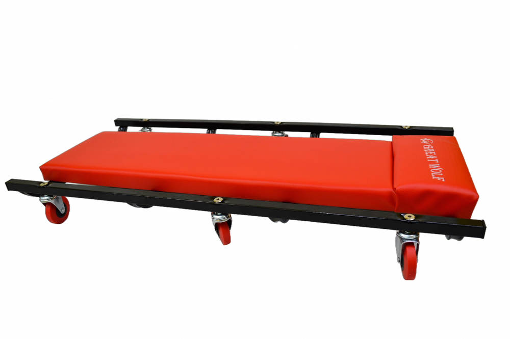 Лежак подкатной низкопрофильный красный GWC-1 Great Wolf