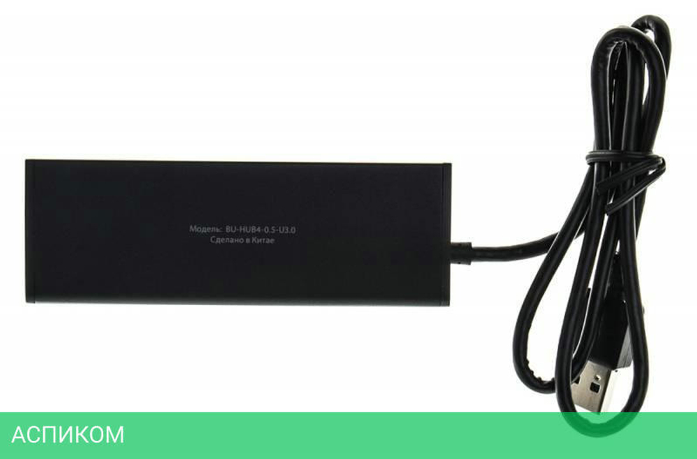 USB-хаб Buro BU-HUB4-0.5-U3.0 черный