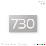 Номер на дверь 730, табличка на дверь для офиса, квартиры, кабинета, аудитории, склада, серая 120х70 мм, Айдентика Технолоджи