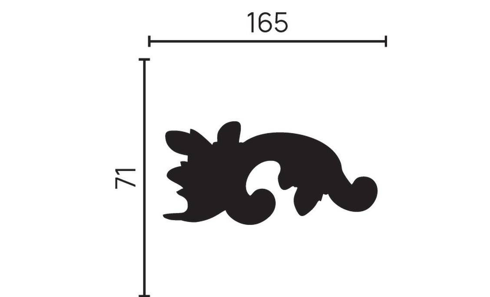 H1-DD002 LR/Декоративный элемент (165х71х26мм)/2
Стоимость за пару (левый и правый)