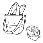 Сумка детская shopper xs cats and dogs mint