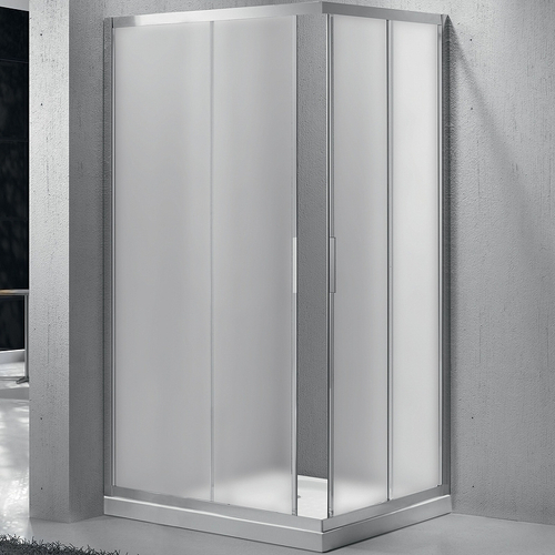 Душевой уголок BelBagno Sela 100x80 SELA-AH-2-100/80-P-Cr профиль Хром стекло рифленое