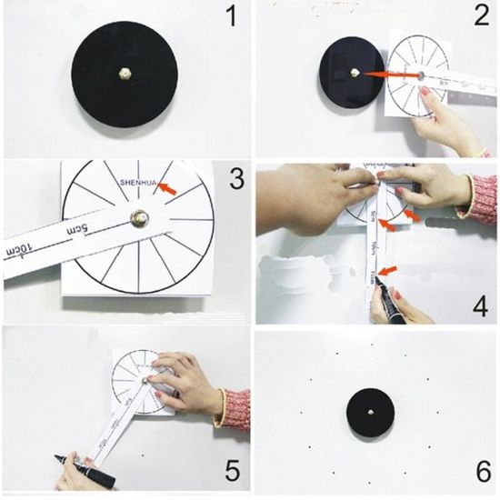 Шаблон для установки 3D часов