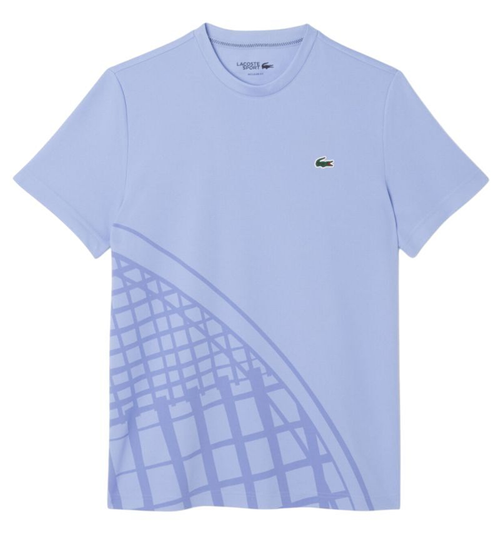 Теннисная футболка Lacoste Ultra Dry Printed - purple