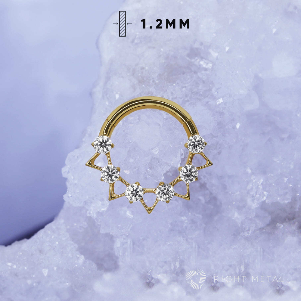 Кликер Ansel Crystal PVD Yellow 1.2мм