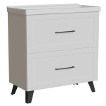 Тумба с раковиной РИФ-80 2 ящика белый