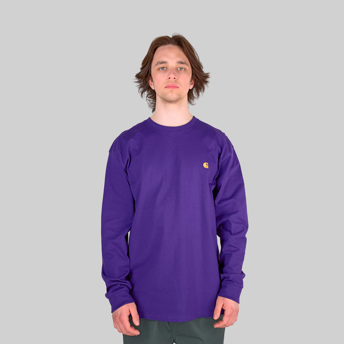 Лонгслив мужской Carhartt WIP Chase артикул:I026392_tyrian - купить в магазине Дайс