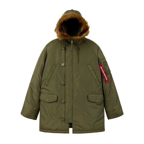 Парка Alpha Industries N-3B Logo Oxford Parka Olive Green (Зеленая)