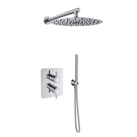 Встраиваемый термостат. смеситель для душа на 2 выхода с троп. и руч. душем ODISEA JOYA K5987022