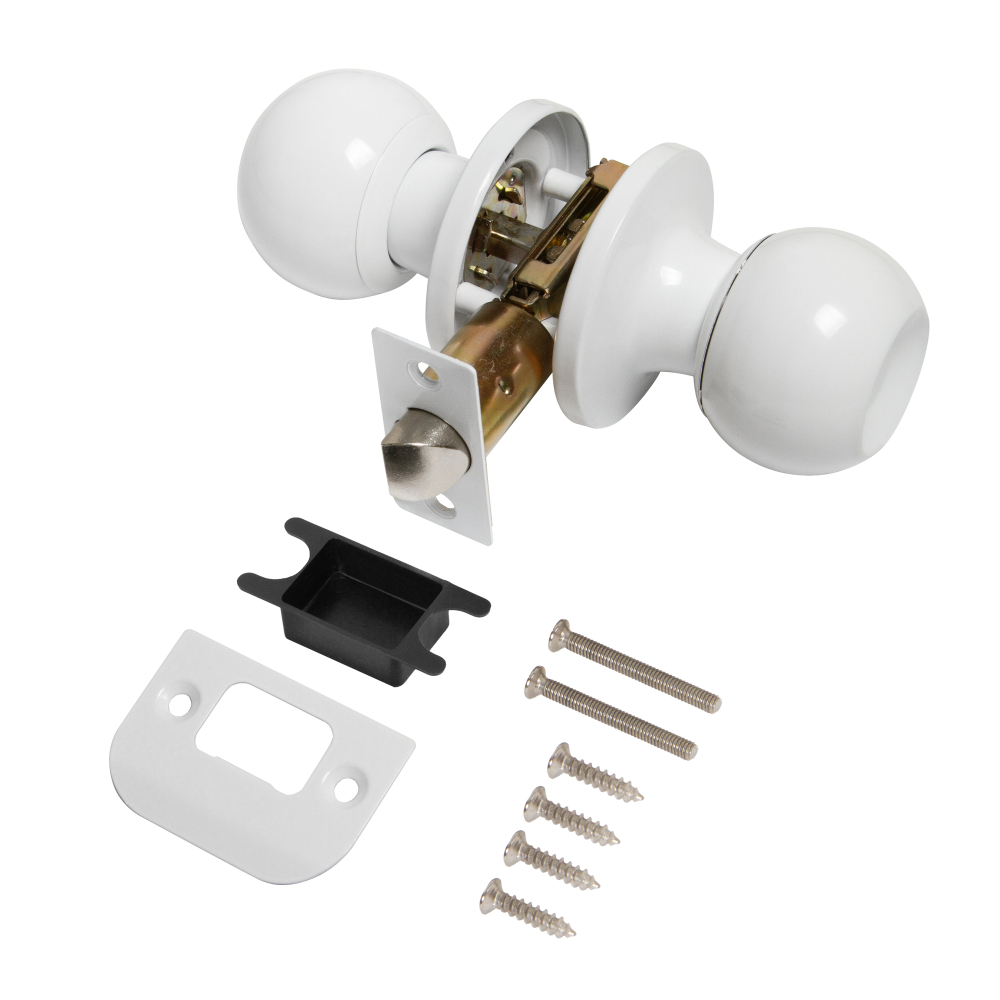 Ручка защелка DK672/BL WH-PS (без фик.) белый