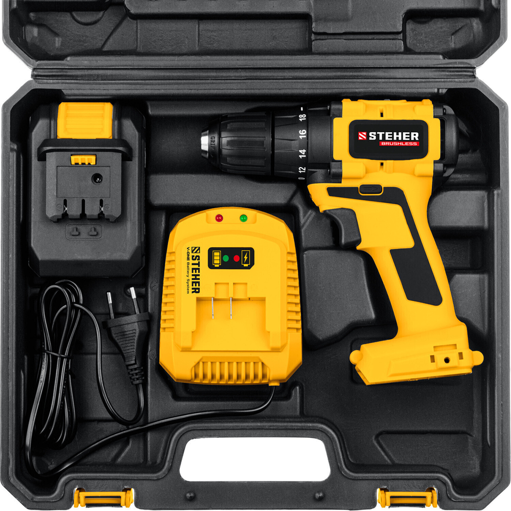 Дрель-шуруповер Steher V1 CDB-200-1 20В 1х2 Ач