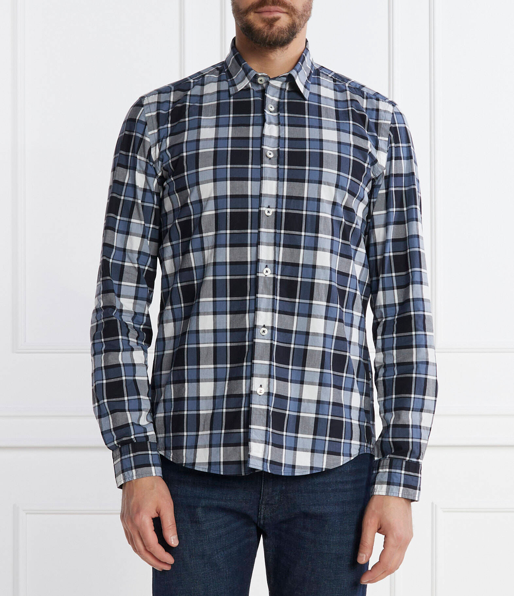 Рубашка S-LIAM BOSS BLACK - темно-синий(50508707)